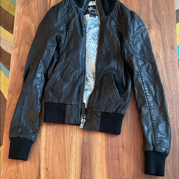 Mackage Jackets & Blazers - Mackage for Aritzia Black Leather lambskin Bomber Jacket xxs